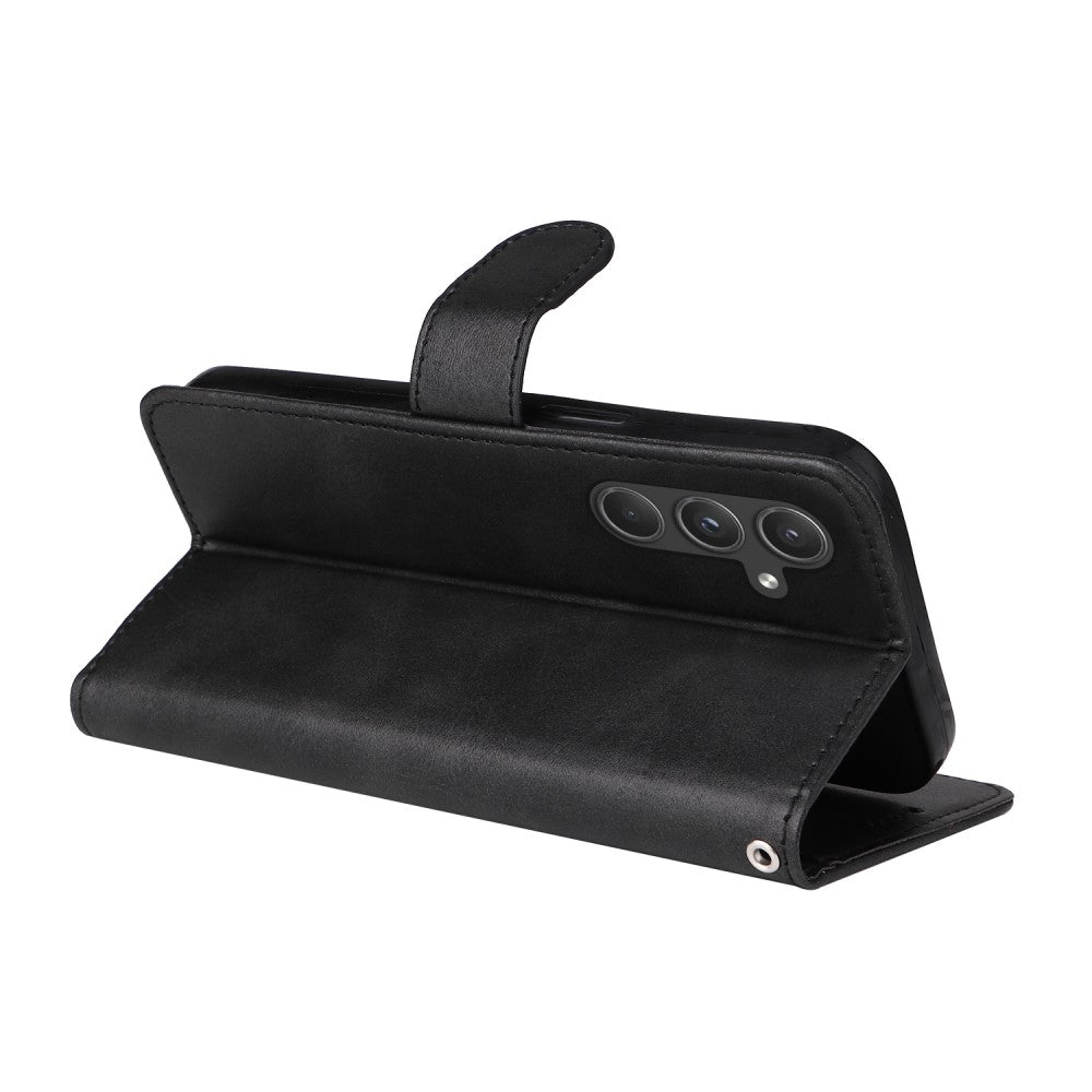 SKALO Samsung A55 5G PU Leather Wallet Case - Multiple Colors Black - Image 5