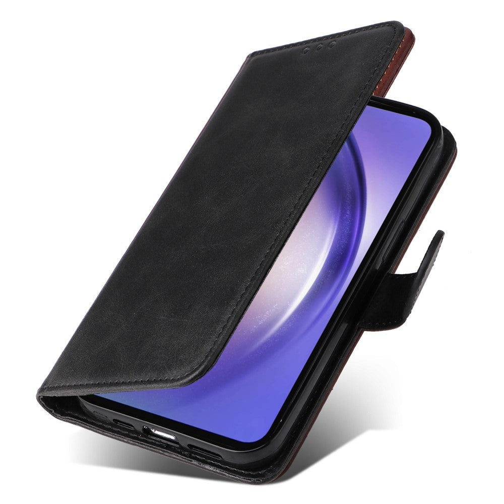 SKALO Samsung A55 5G PU Leather Wallet Case - Multiple Colors Black - Image 6