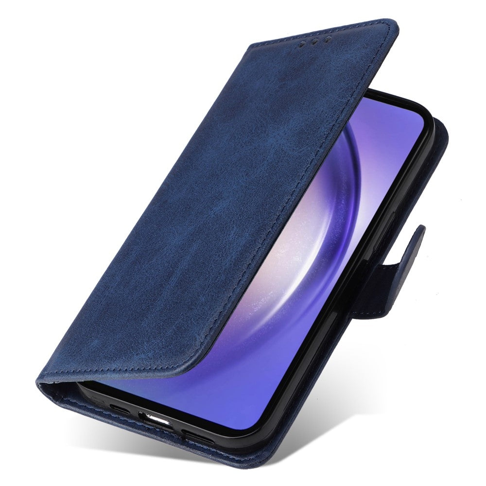 SKALO Samsung A55 5G PU Leather Wallet Case - Multiple Colors Blue - Image 6