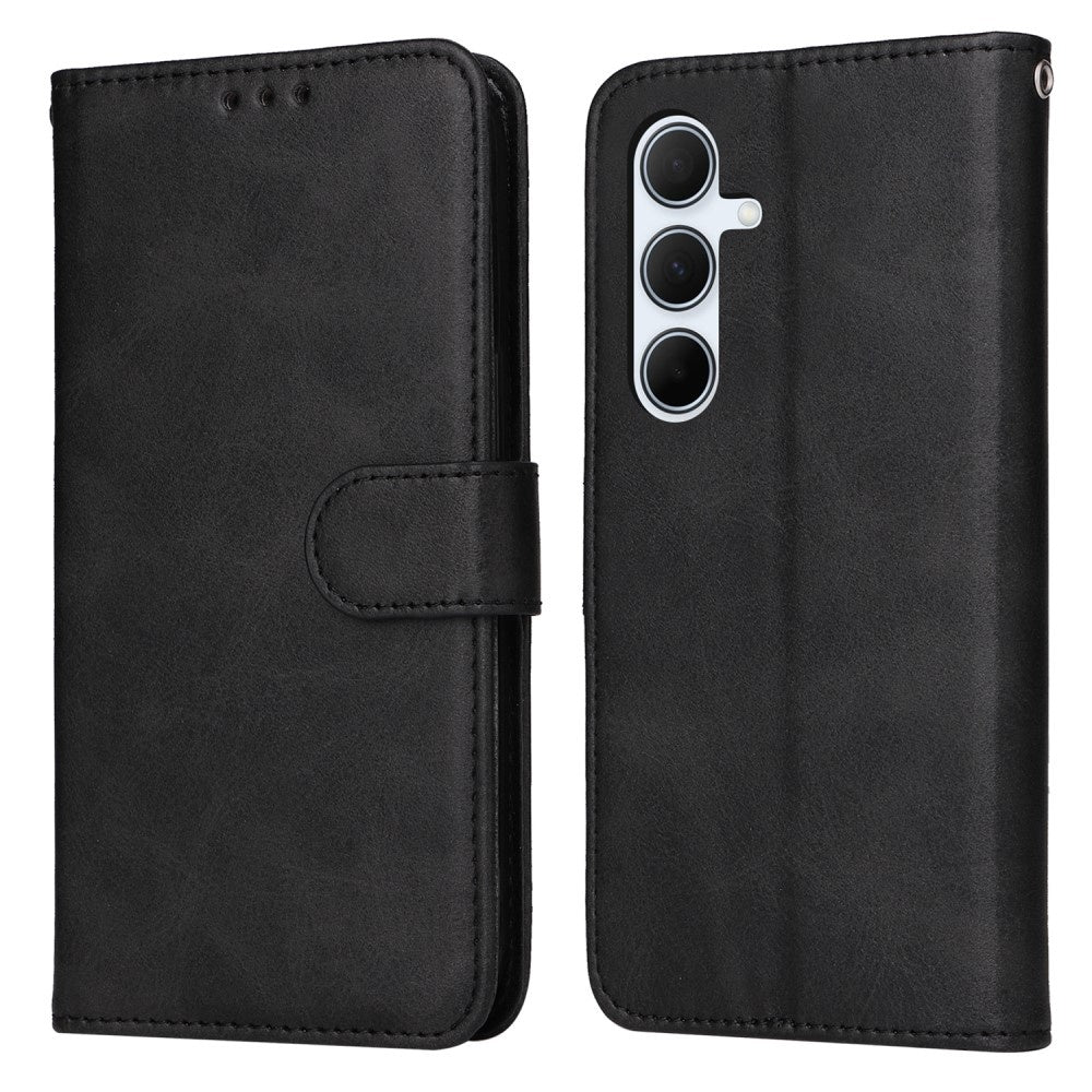 PU Leather Wallet Case Compatible with Samsung A56 5G - More Colors Available Black Black - Image 2
