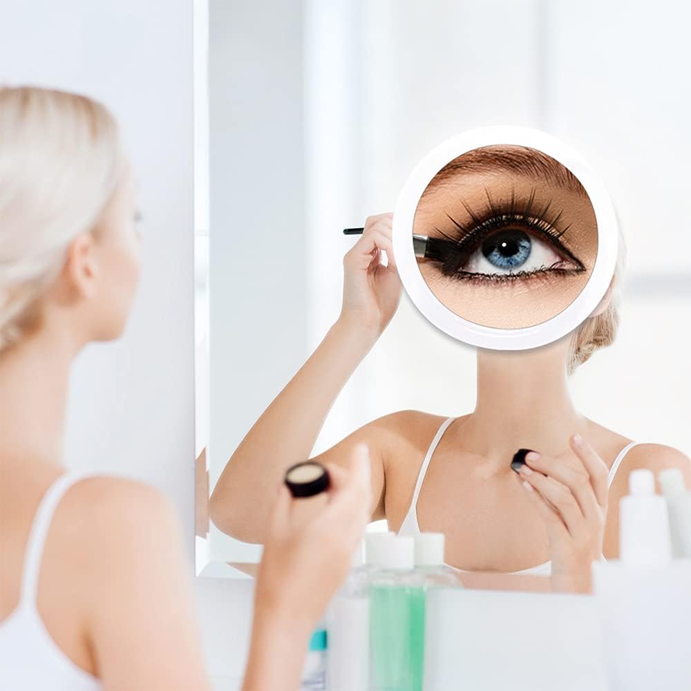 20x Magnifying Mirror with Suction Cups (16.2 cm Round) - Perfect - Image 2
