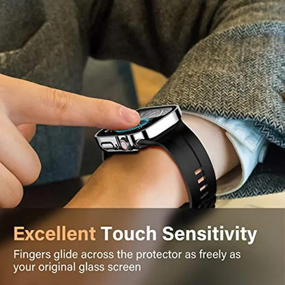 Waterproof Case for Apple Watch 7 8 9 45 mm 41 mm Screen Protector Glass+ Protection Bumper Tempered Glass iWatch 5 SE 6 44 mm 40 mm Accessories Black Black Series 4 5 6 SE 44mm - Image 2