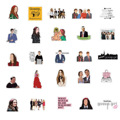 50pcs Gossip Girl Blair Serena Chuck Dan TV Quotes Scrapbook Graffiti Stickers - Image 2