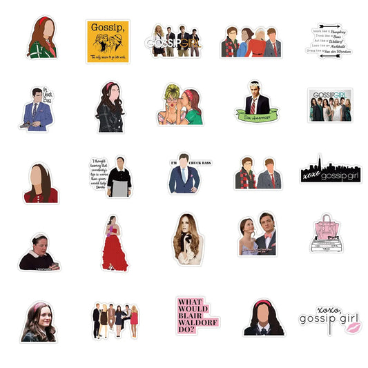 50pcs Gossip Girl Blair Serena Chuck Dan TV Quotes Scrapbook Graffiti Stickers - Image 2