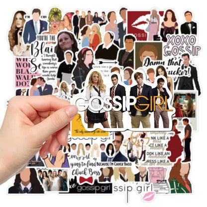 50pcs Gossip Girl Blair Serena Chuck Dan TV Quotes Scrapbook Graffiti Stickers - Image 4