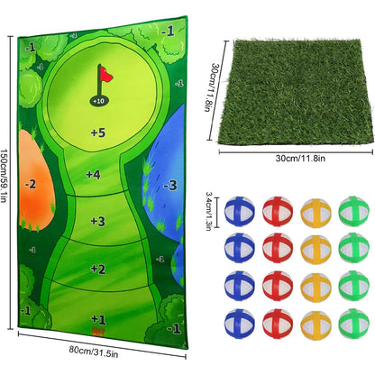 Casual Golf Game Set, 0.8x1.5M Golf Hitting Mat - Image 2