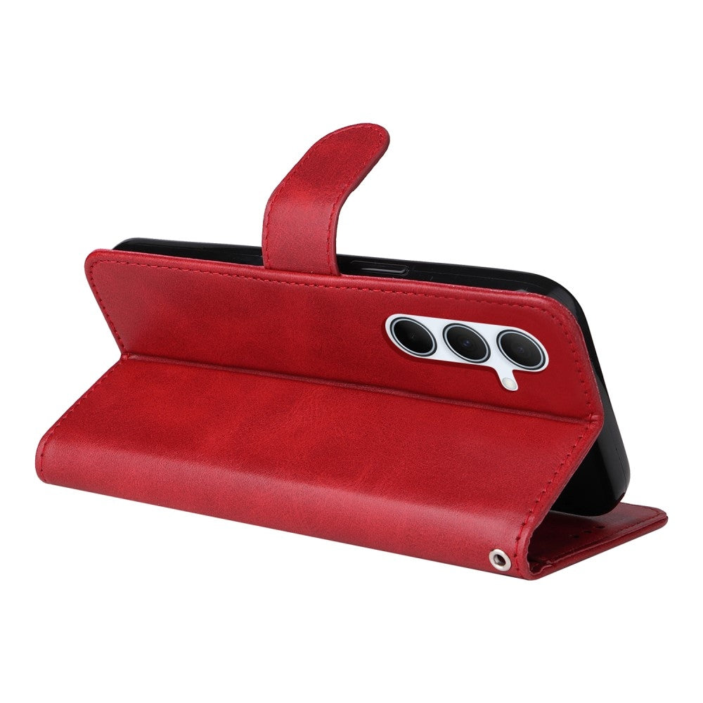 PU Leather Wallet Case Compatible with Samsung A56 5G - More Colors Available Red Red - Image 5