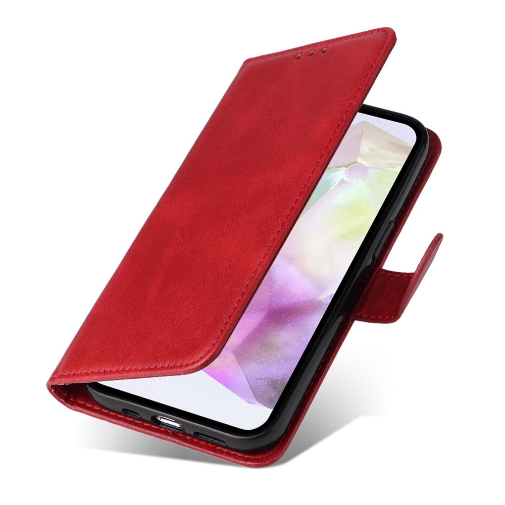 PU Leather Wallet Case Compatible with Samsung A56 5G - More Colors Available Red Red - Image 6