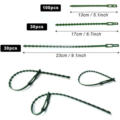 160 pcs Plant Ties Adjustable Garden Ties, Plant Ties and Supports, Helps Support Plants and Shrubs, Flexible Plastic Ties (3 Sizes) - Image 2