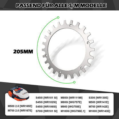 Premium Stainless Steel Spikes for Worx Landroid S/M - 2-Pack with Screws (205mm Wheel) - Image 4
