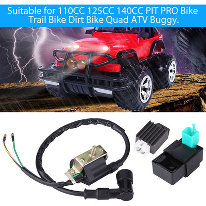 Ignition Coil CDI Regulator for 110CC 125CC 140CC Trail Bike Dirt Bike Quad ATV, DEBUNS - Image 2