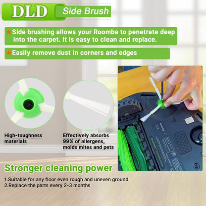 Replacement Parts for iRobot Roomba E, I and J Series - Includes Multi-Surface Rubber Brush & High Performance Filter 1+1 - Image 6