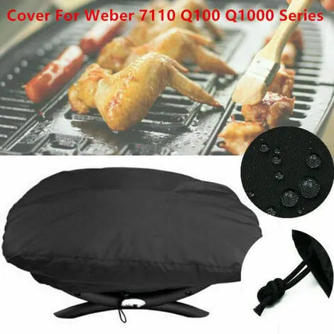 Premium grill cover - 210D Oxford fabric, waterproof, for Weber/1000 petrol, 67.1 x 44 x 32 cm - Image 2