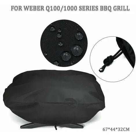 Premium grill cover - 210D Oxford fabric, waterproof, for Weber/1000 petrol, 67.1 x 44 x 32 cm - Image 5