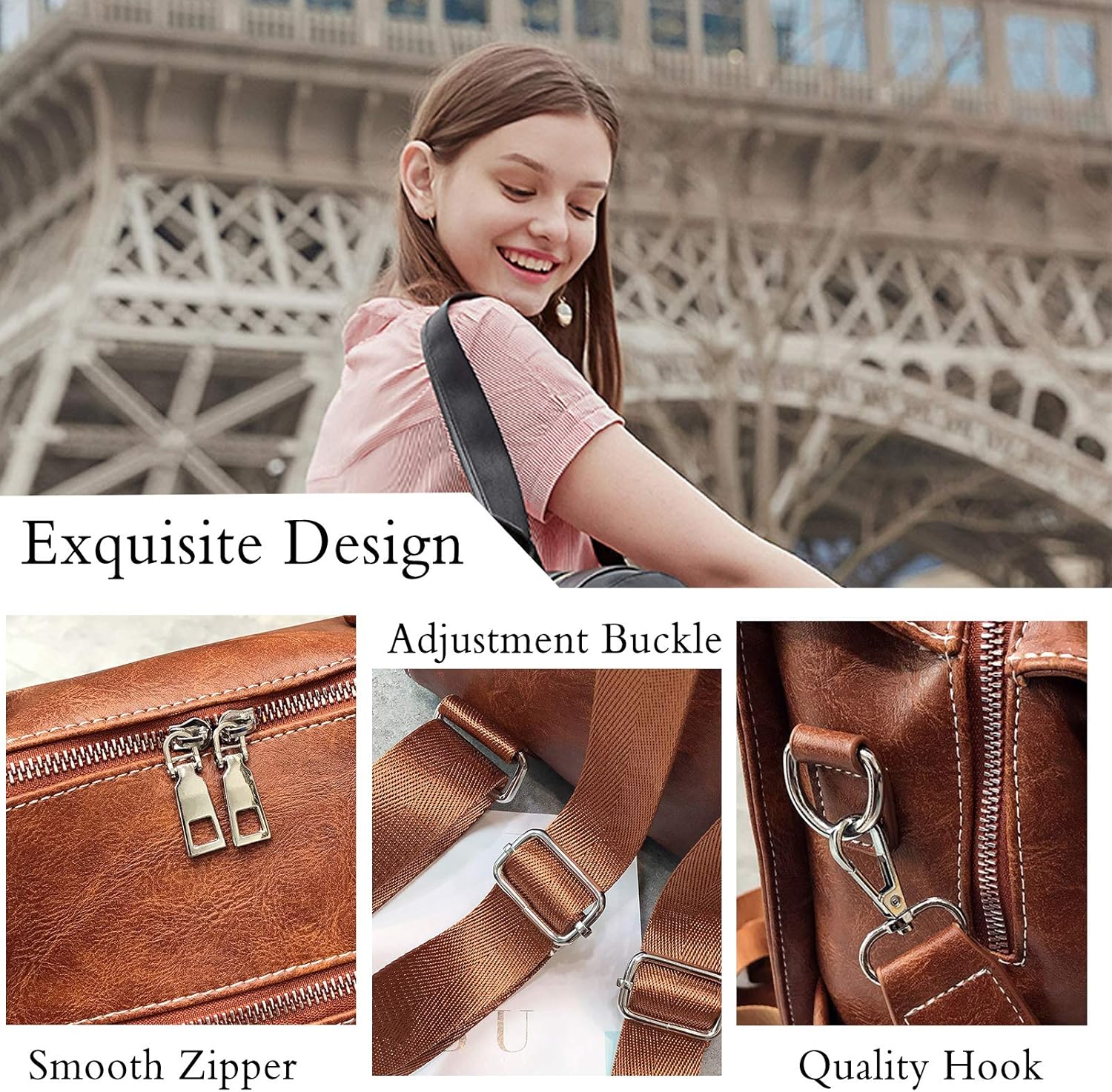 Vintage Backpack Women Shoulder Bag Girls Waterproof Daypack - Image 5