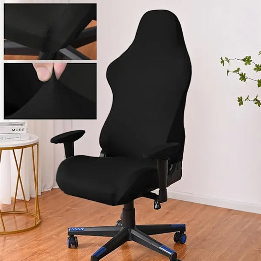 [QD] Gaming chair cover, with armrests, black stretchy chair cover, washable, for gaming chair, computer chair, swivel chair - Image 4