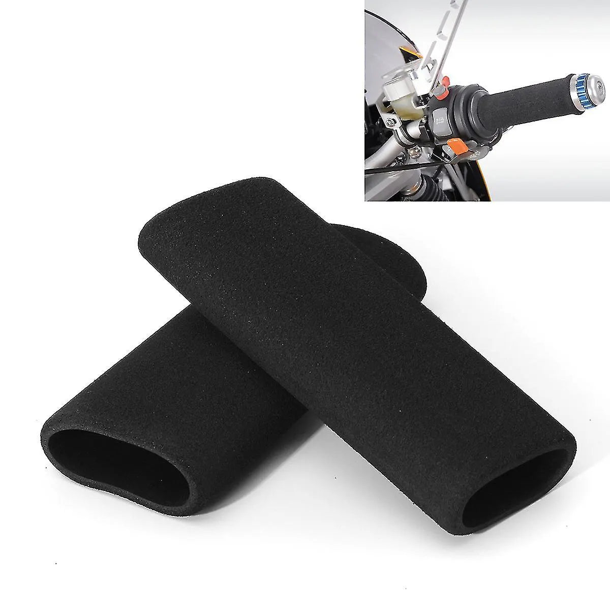 2-pack motorcycle anti-vibration handle covers Inner diameter: 31mm (applicable range: 3.17-3.68 cm) Comfort foam non-slip for all handles