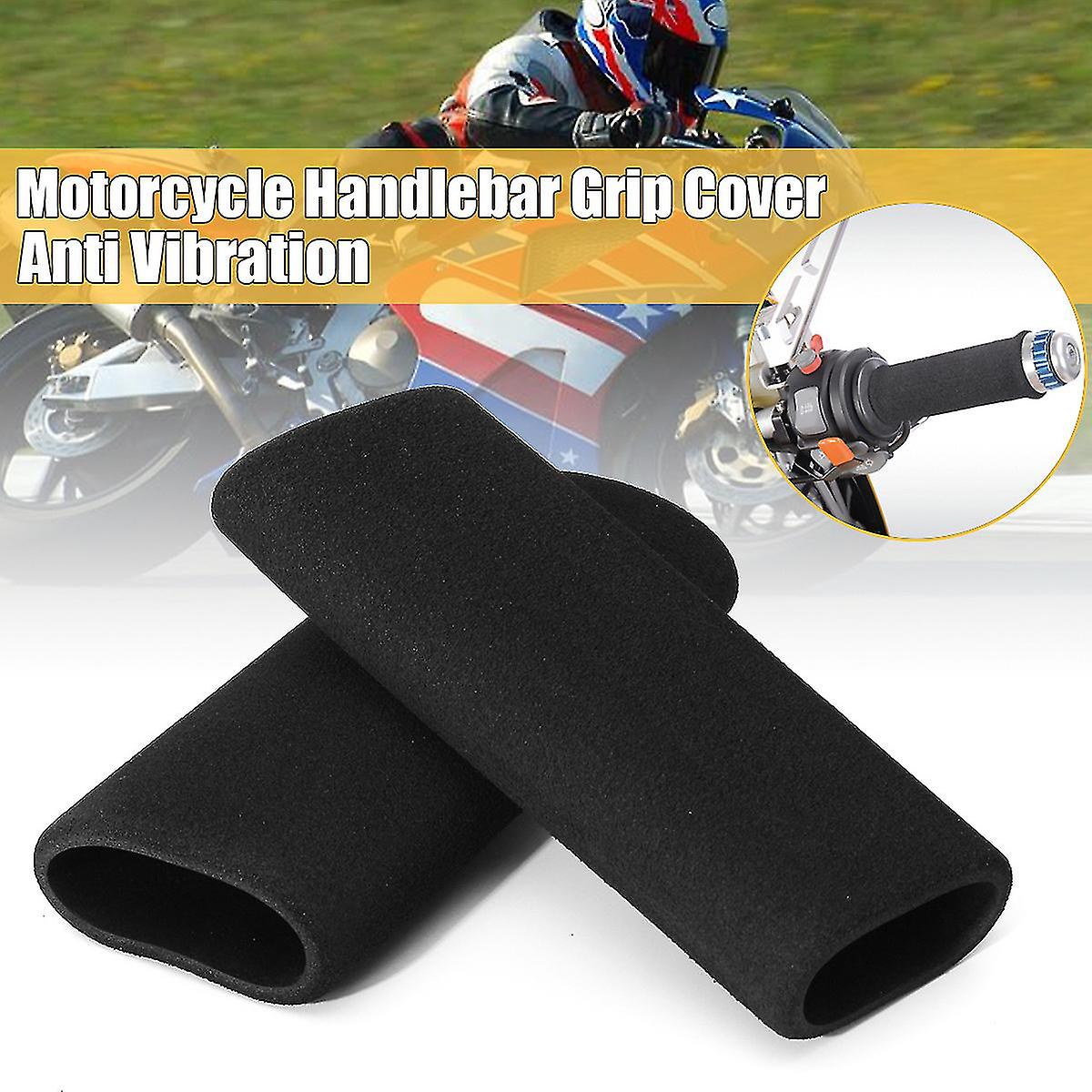 2-pack motorcycle anti-vibration handle covers Inner diameter: 31mm (applicable range: 3.17-3.68 cm) Comfort foam non-slip for all handles - Image 2