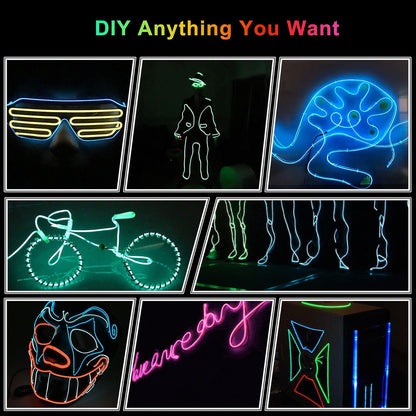 Car LED Interior Strip Light 3m USB Neon Wire Lamps Glowing Ambient Lighting Car Decorations Interior Red - Image 5