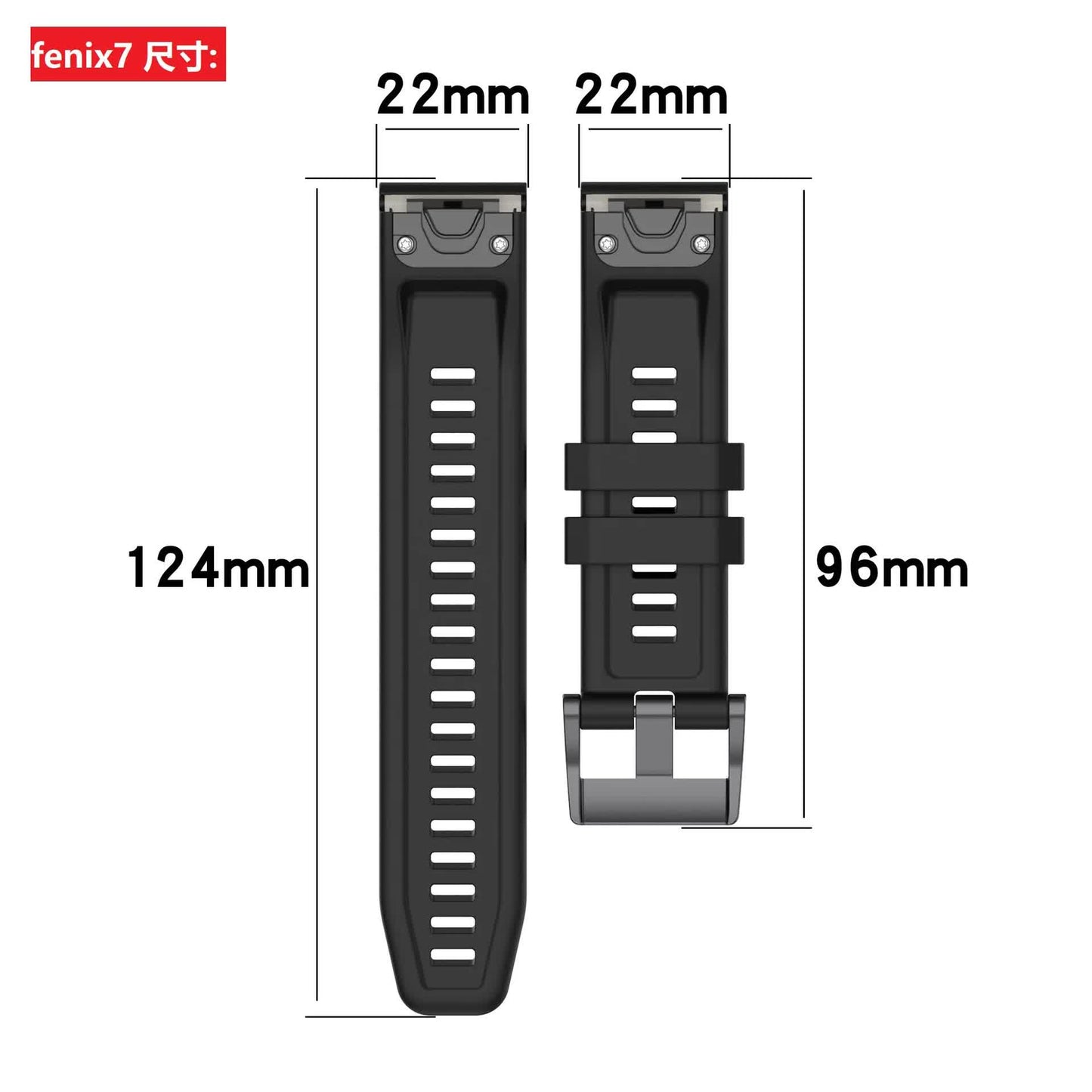 26mm Silicone Strap for Garmin fenix 7X 7 7S 6X 6 Pro 6S 5 5X Plus Smartwatch Bracelet for Garmin Descent mk2i mk3 51mm 12 12 Garmin Fenix 7S - Image 5