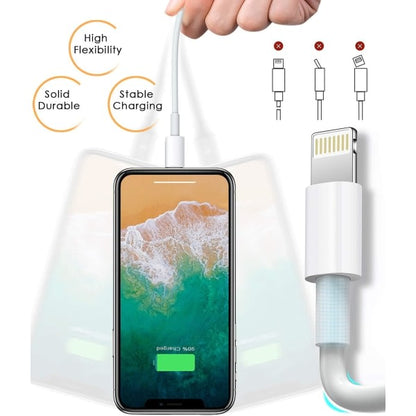 4-Pack Apple MFi Certified Lightning Charging Cable 1.8m – Compatible with iPhone 12/11/X/XR/XS/8/7 - Image 4