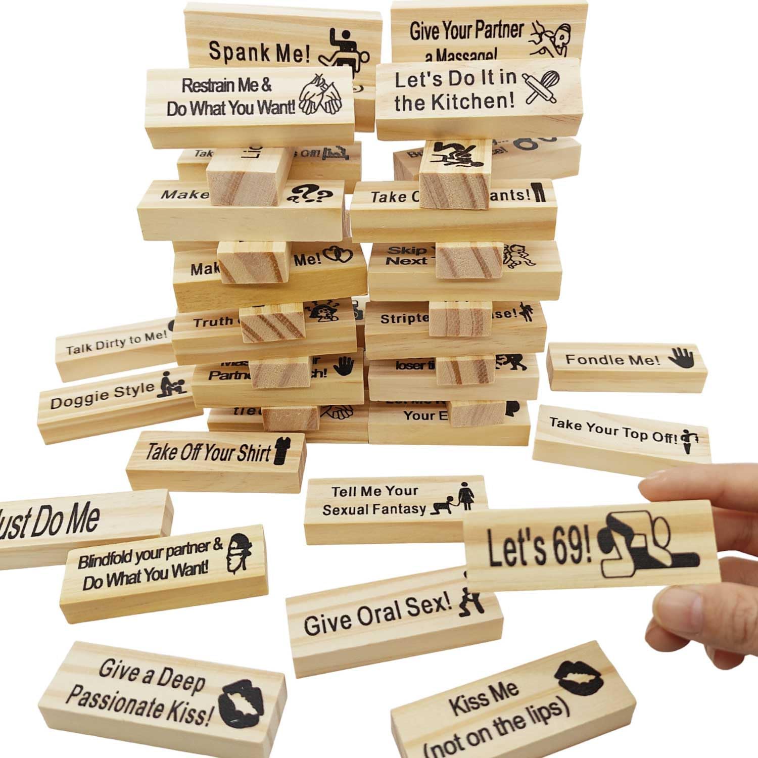 Block Tower Jenga Game Couple Dating Block Tower Jenga Game - Image 3