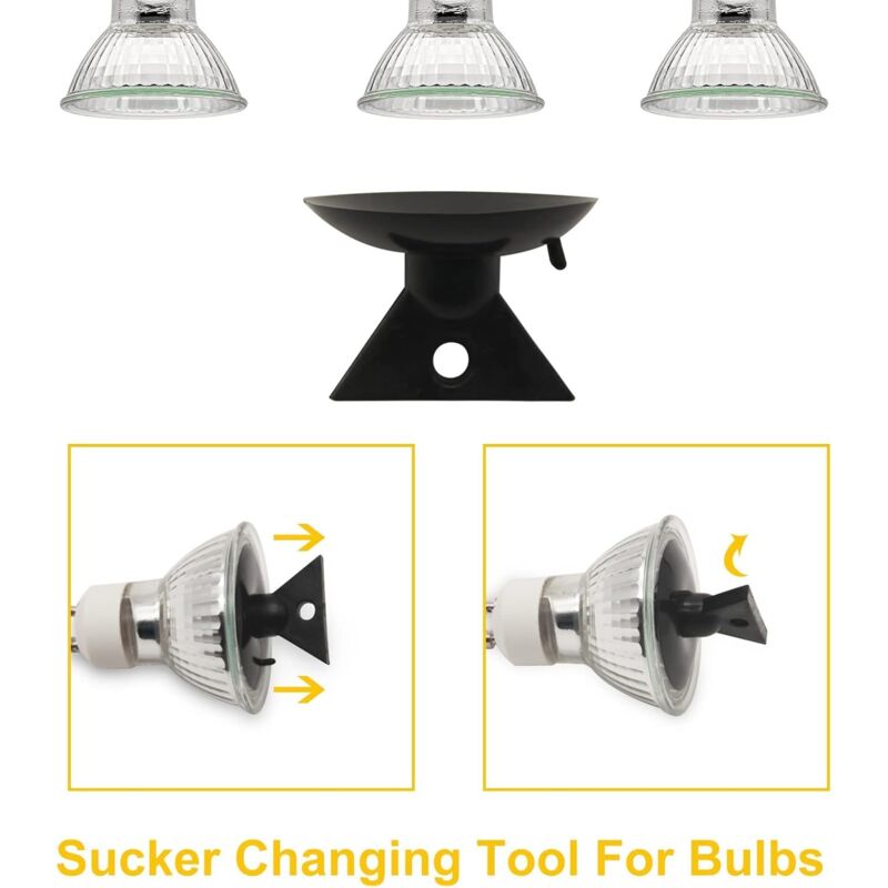 GU10 50W Incandescent Bulbs, GU10 Halogen Bulbs, AC 220V 50W Spot Light, GU10 Halogen 2-Pin Halogen Bulbs 35° Beam Angle 2700K, 6-pack - Image 2