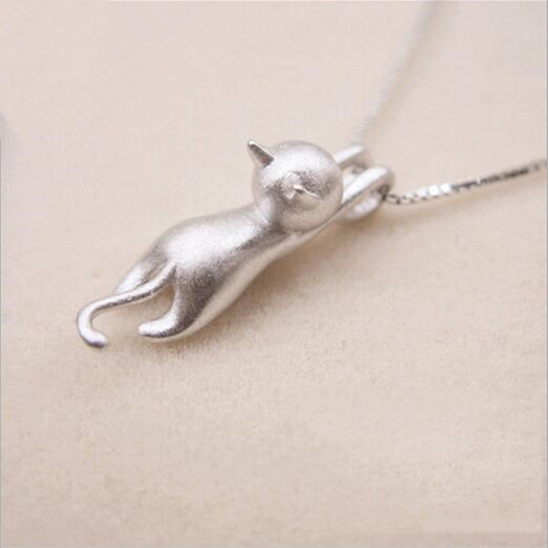 Sterling Silver Cat Necklace for Women and Girls - Cat Jewelry for Women - Cat Accessories for Women - Cat Lovers - Image 5