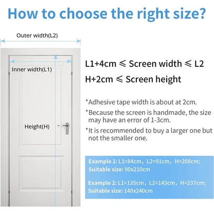 MYCARBON Mosquito Net Door Magnetic Fly Screen Anti-mosquito Net Door (White) 80X200CM - Image 2