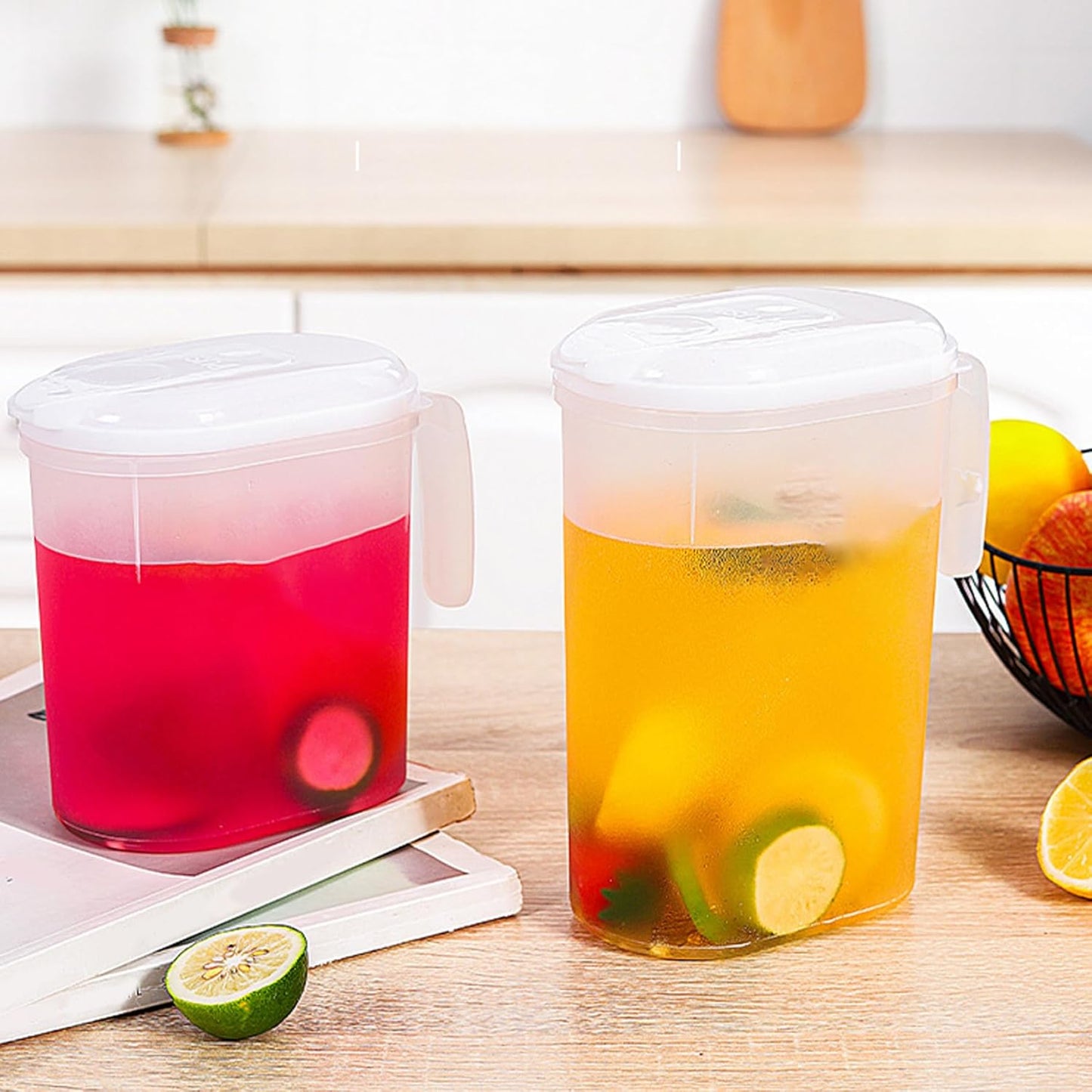 Cooling Water Jug, 1.5L and 2L plastic jug with filter lid, leak-proof for juice or iced tea - Image 4