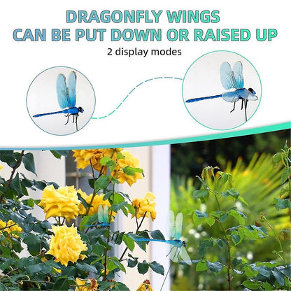 2024 12pcs Artificial Dragonfly Clips for Outdoor Use 3D Dragonfly Decor Gardening, 3D Dragonfly Garden - Image 5