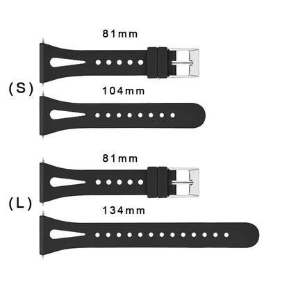 Thin Watch Bands, Compatible with Fitbit Versa 2 Band/Fitbit Versa/Fitbit Versa Lite/SE, Silicone Replacement Strap for Smartwatch Black S - Image 3