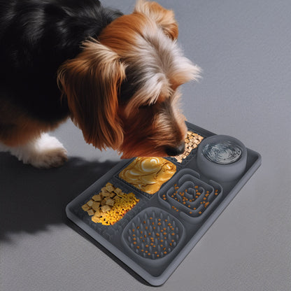 Pet Lick Mat, Food Bowl Pink (Square) - Image 3