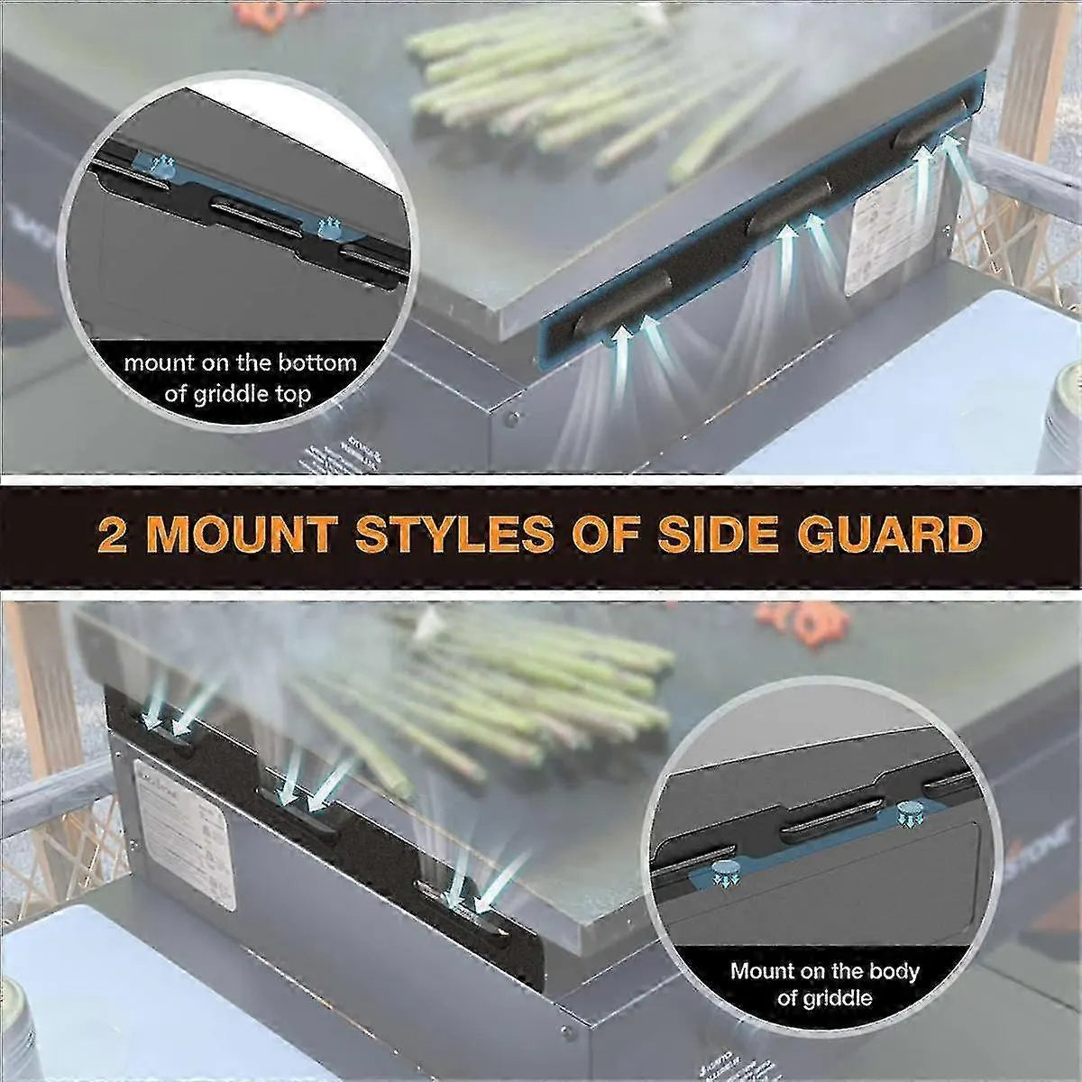 Magnetic Wind Shields for 36-inch Blackstone Grill, Stainless Steel Flame Shield, Grill Accessories - 36 Inch - Image 4