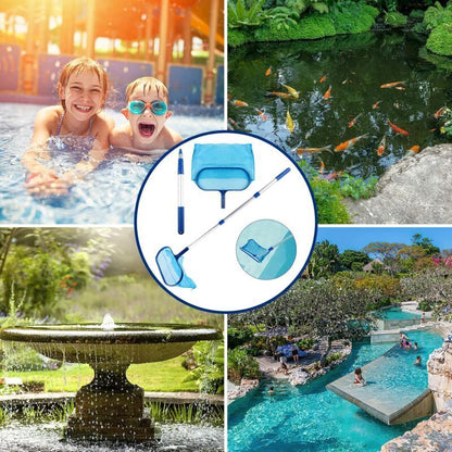 Pool Leaf Skimmer with Telescopic Handle, Fine Mesh Net, Pool Cleaning Tool - Image 4