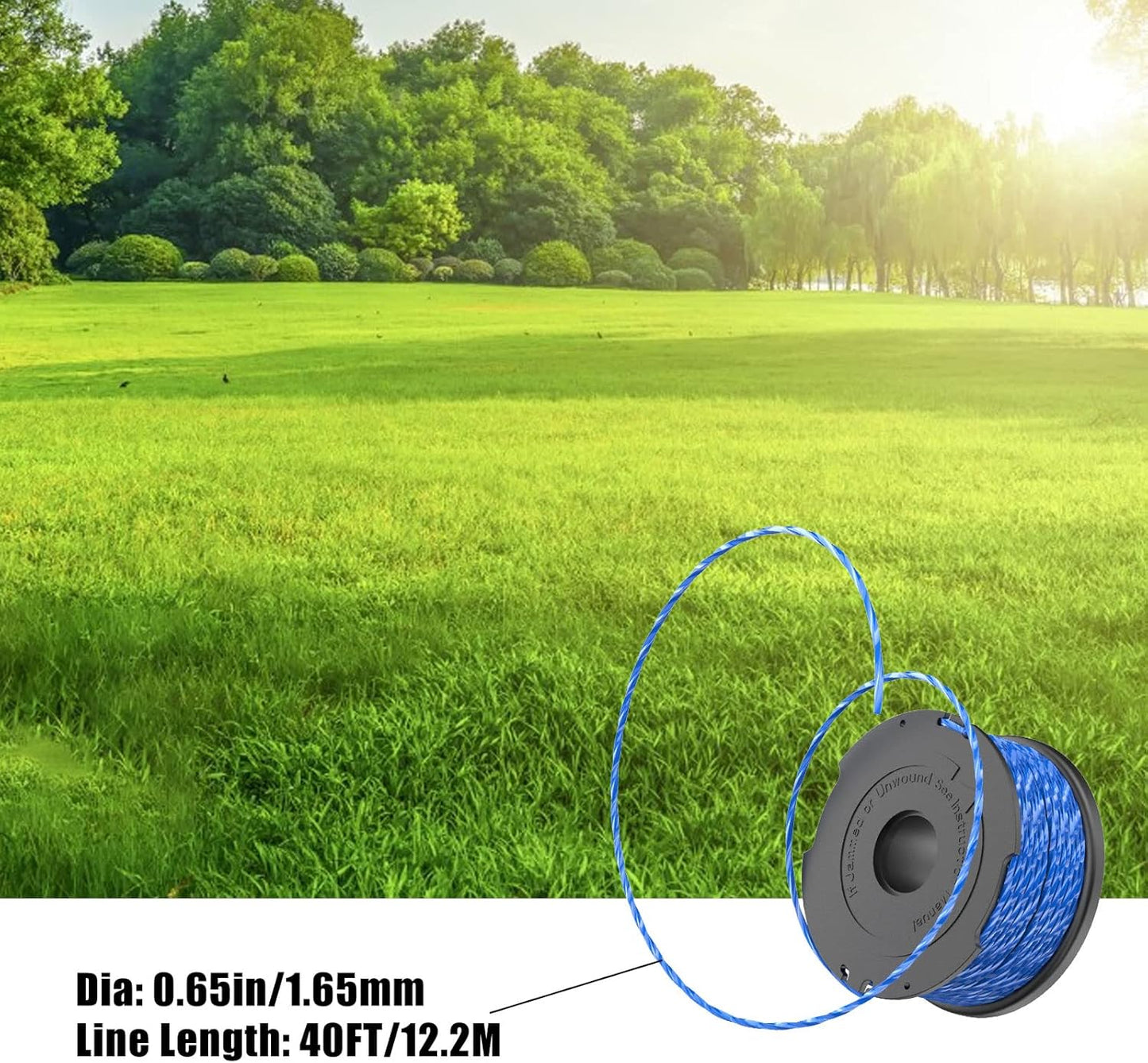 Replacement Spool for Black & Decker A6441 Trimmer Line, 1.65mm, Replacement Spools for GL652, GL655, GL650, GL660, GL680 Trimmer - Image 2