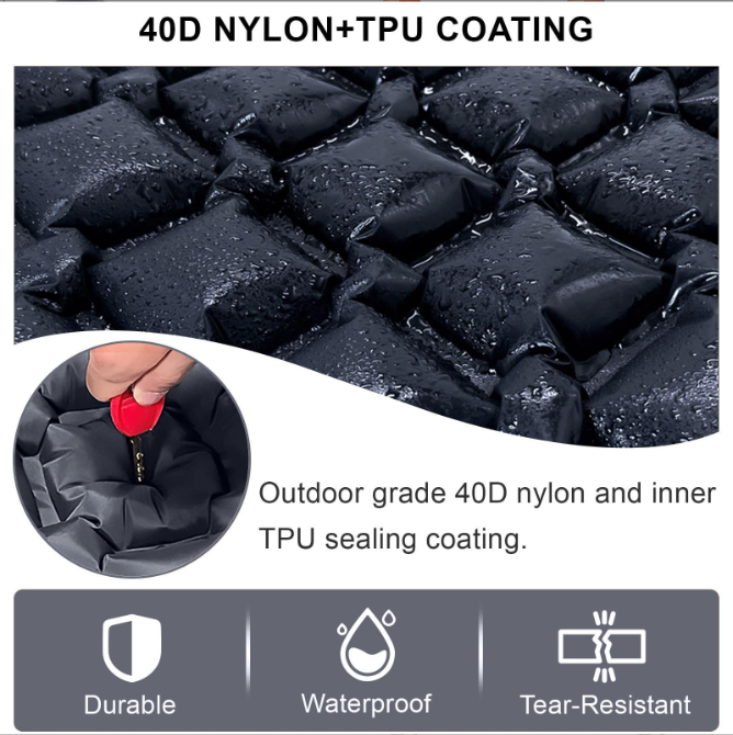 Self-Inflating Camping Mattress: Thick Lightweight Single Camping Mattress Inflatable and Attachable Double Camping Mat and Compact Inflatable Olive Green - Image 5
