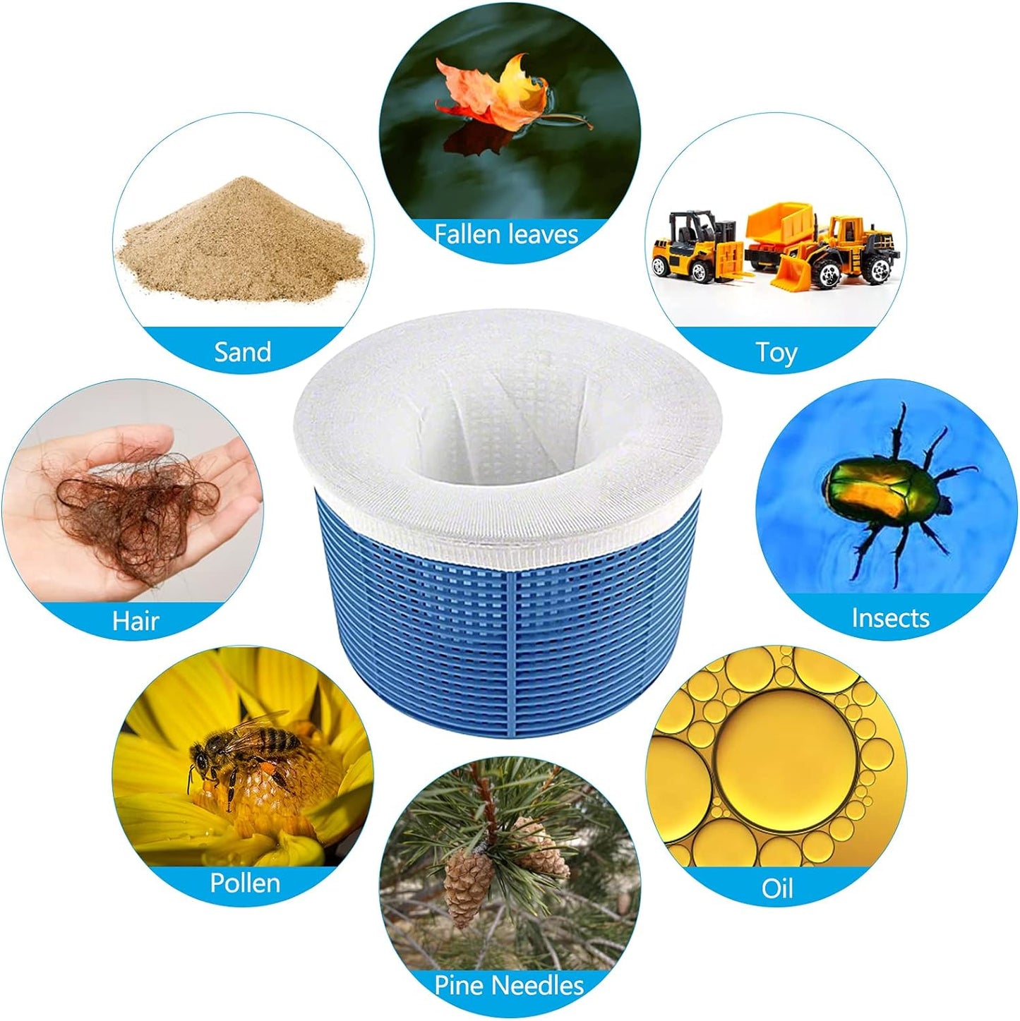 20pcs Pool Skimmer Socks, Pool Filter Socks for Above Ground Pool Skimmer to Catch Leaves, Protect the Pool and Clean It - Image 5