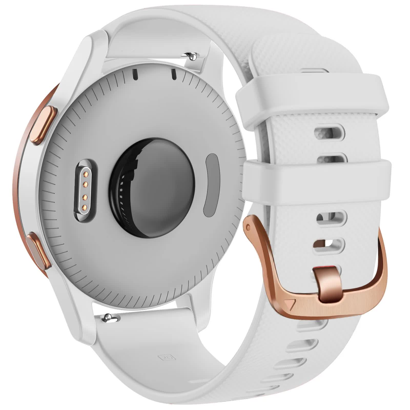 18mm 20mm Wristband Compatible with Garmin Venu Sq 2 Plus Vivoactive 4S Smartwatch Wristband Venu 3S 2S Vivoactive 3 5 Replacement Wristband Gray Gray 18mm Vivoactive 4S - Image 3