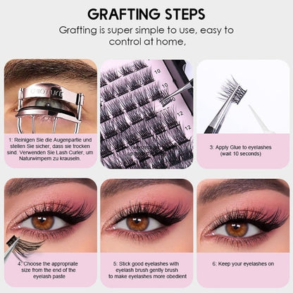 DIY Eyelash Extension Individual Cluster False Eyelashes Transplantation False - Image 3
