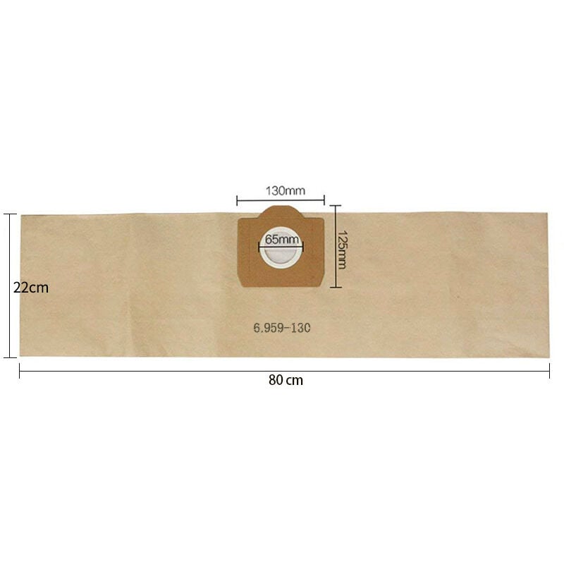 10-pack 6.959-130.0 Paper vacuum cleaner bag A 2201/2204/2504 for Karcher WD3 WD3P Wet and dry vacuum cleaner Replacement - Image 4