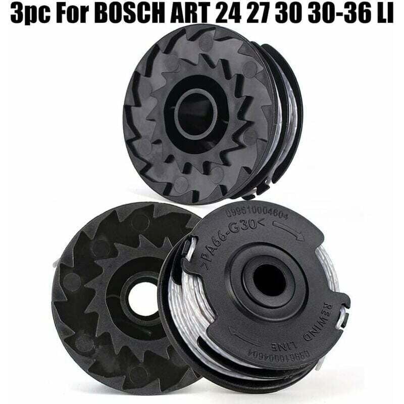 Set of 3 spools for Bosch grass trimmer Art 24 27 30 30-36 Li 18 M 1.65 mm. - Image 4