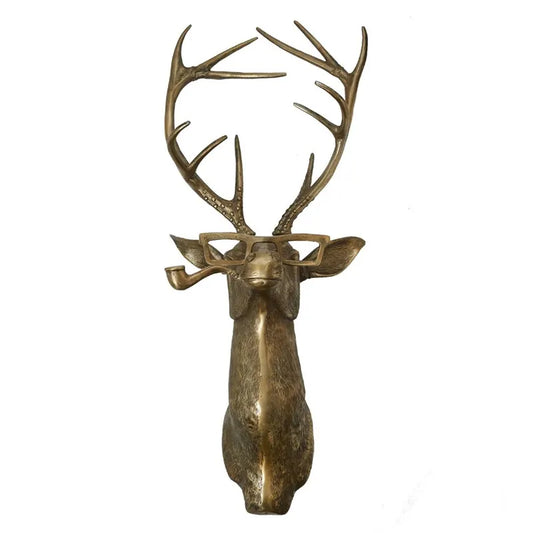 Frankie Stag Animal Resin Hanging Ornament Wall Art Front Door Decorative Pendant Housewarming Gift Deer
