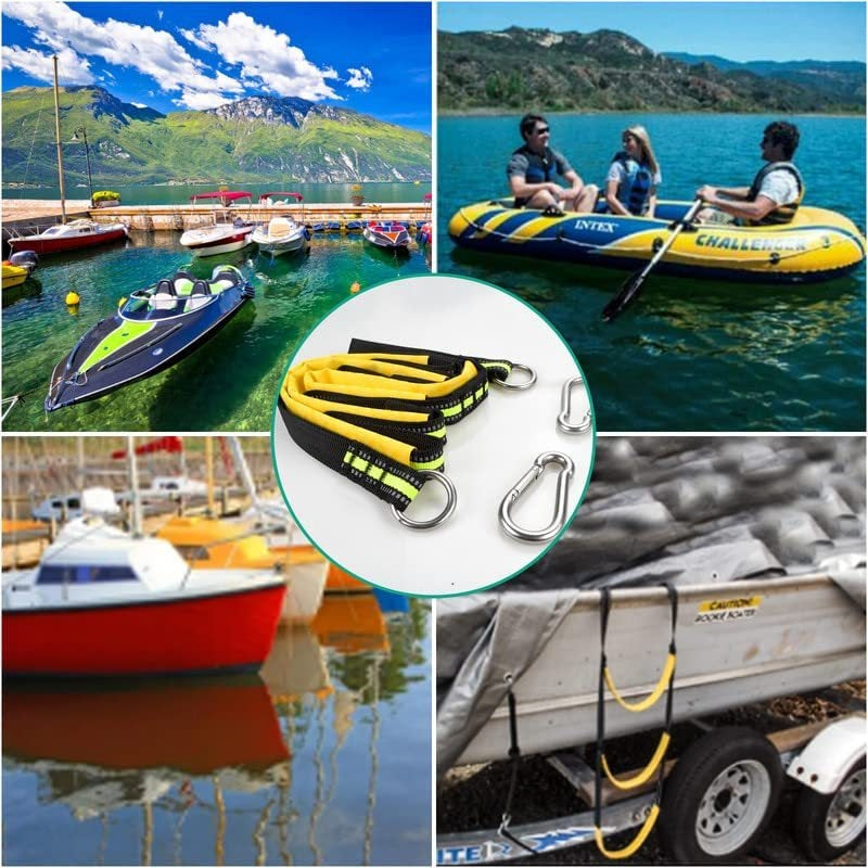 4-step rope ladder for boat, boat rope ladder extension, foldable auxiliary ladder for boat, swim ladder for sailboat, kayak - Perfet - Image 5