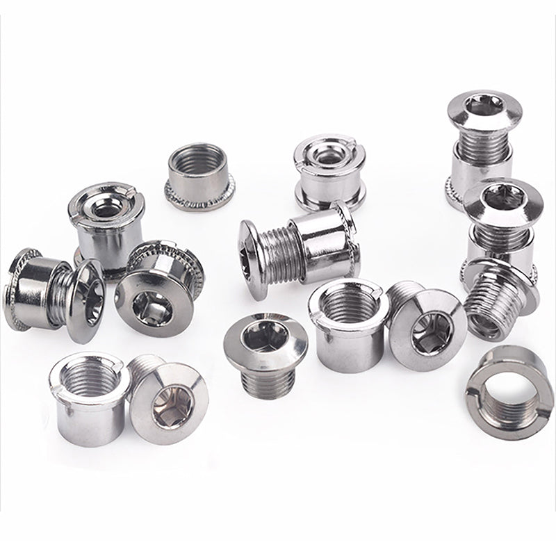 5-speed chainring mounting plate bolt nut chainring road bike parts black - Image 8