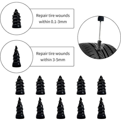 30pcs Rubber Tire Repair Spikes, Compatible with Cars, Motorcycles, Trucks (15S+15L) - Quick Fix Tire Puncture Repair Kit - Image 4
