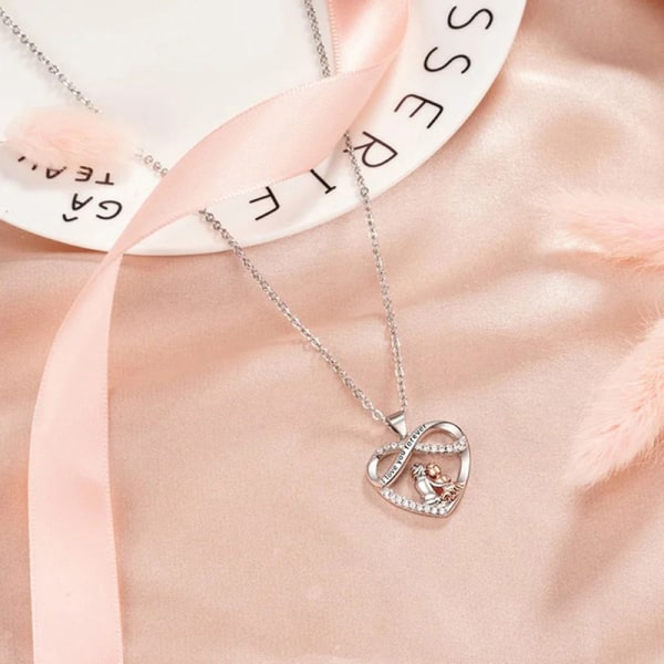 Grandma Grandchild Necklace with Card \"I Love You Forever\" - Image 2