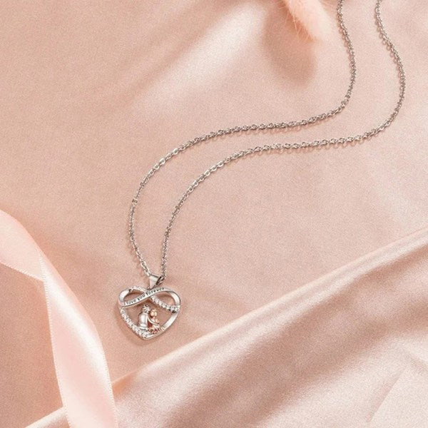 Grandma Grandchild Necklace with Card \"I Love You Forever\" - Image 3