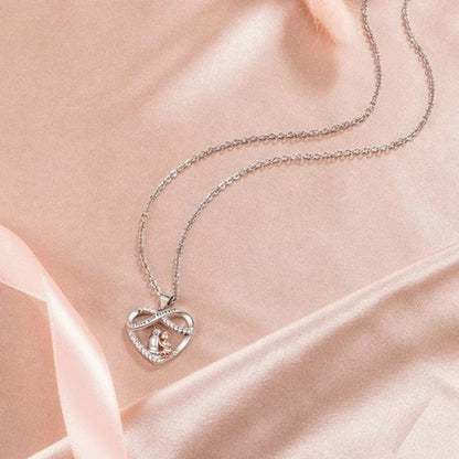 Grandma Grandchild Necklace with Card \"I Love You Forever\" - Image 3