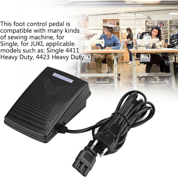 Sewing Machine Foot Pedal, Sewing Machine Pedal with Cord for Home Sewing, Compatible with Singer, JUKI, Husqvarna Viking, Elna, etc (EU) - Image 4